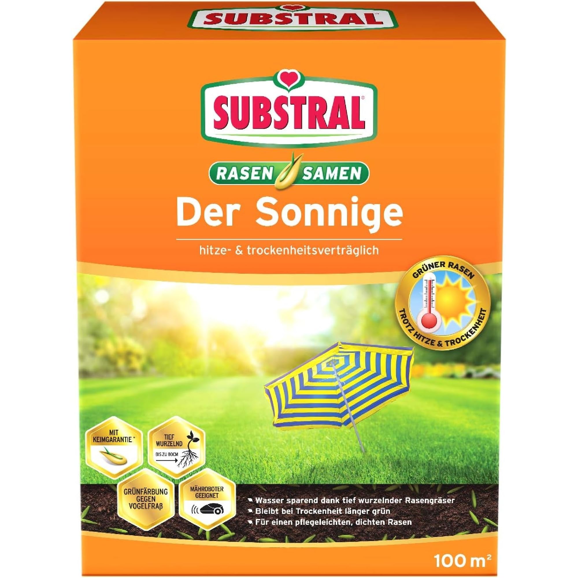 Substral Semence à gazon "Ensoleillé" - 2,25 Kg - 100 m²