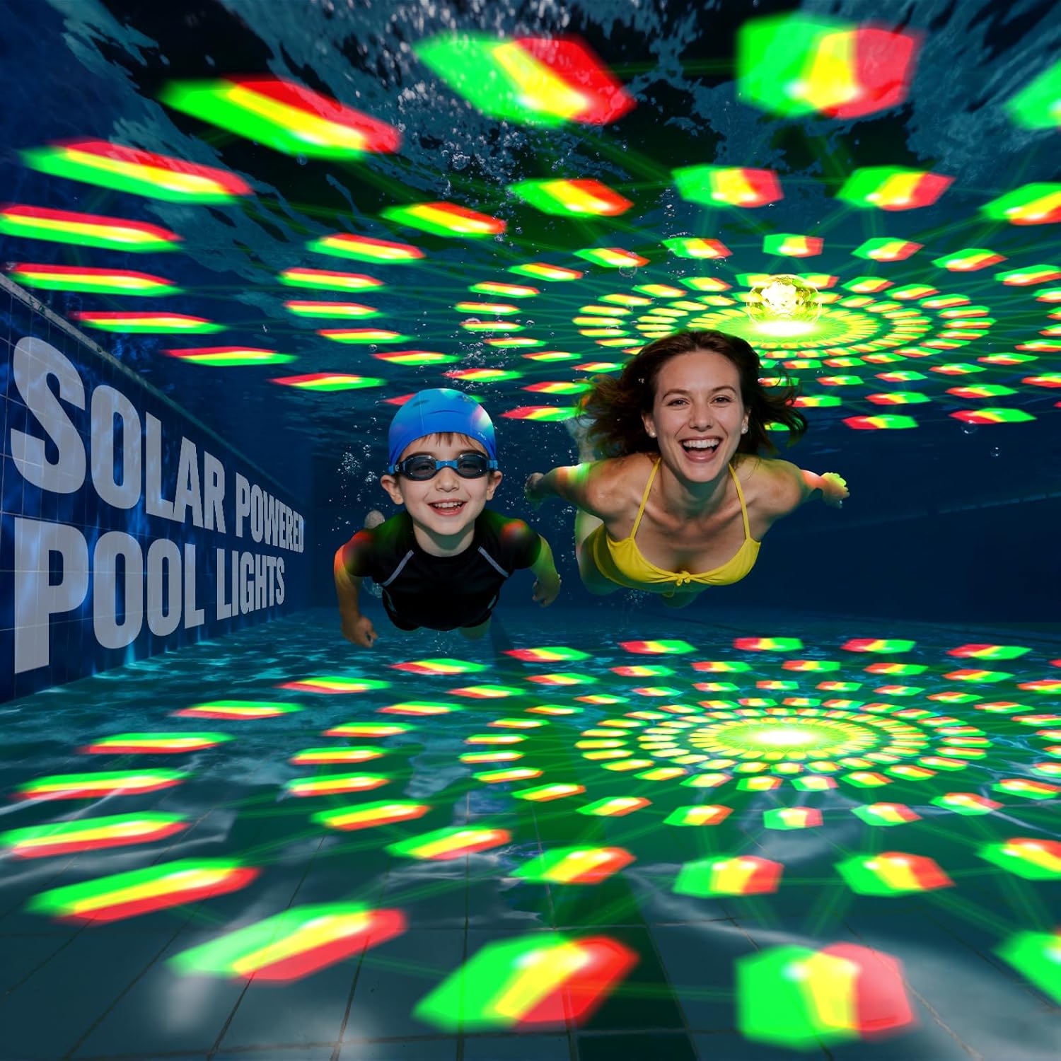 2026 Solar Pool Lights with Digital Pool Thermometer,Color Changing Floating Pool Lights that Float IP68 Waterproof,Hangable Solar Powered Floating Light for Pool Lighting Party Decor-1 PC