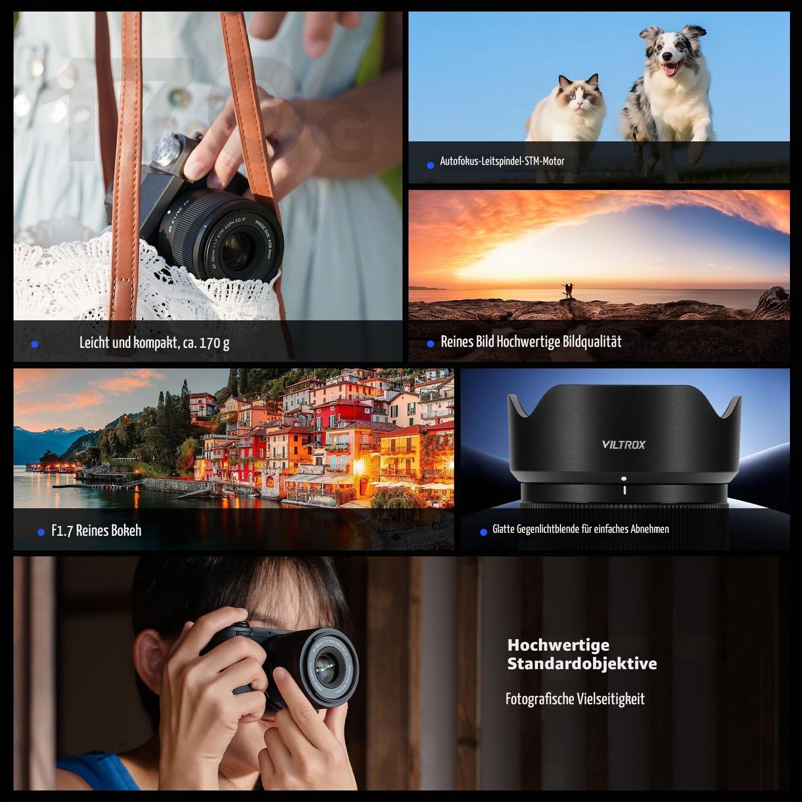 VILTROX 35mm F1.7 Air FE Mount Kamera Objektiv für Sony E Camera Lenses