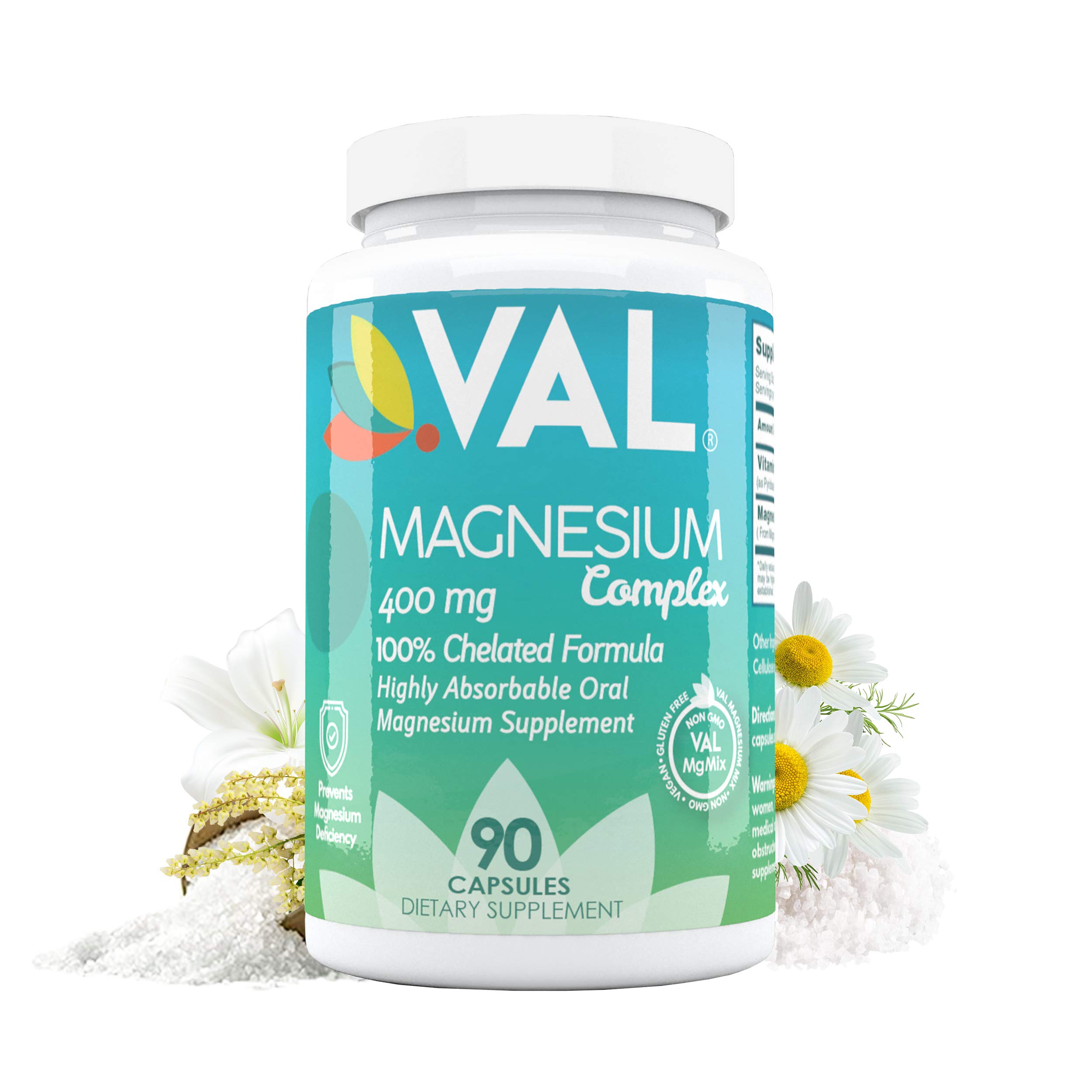 Magnesium Glycinate, Citrate, Taurate & B6 | Maximum Absorption & Bioavailability | Magnesium Deficiency Treatment | Stress Relief | Natural Pain Relief | No Laxative Effect | Non-GMO | 90 caps