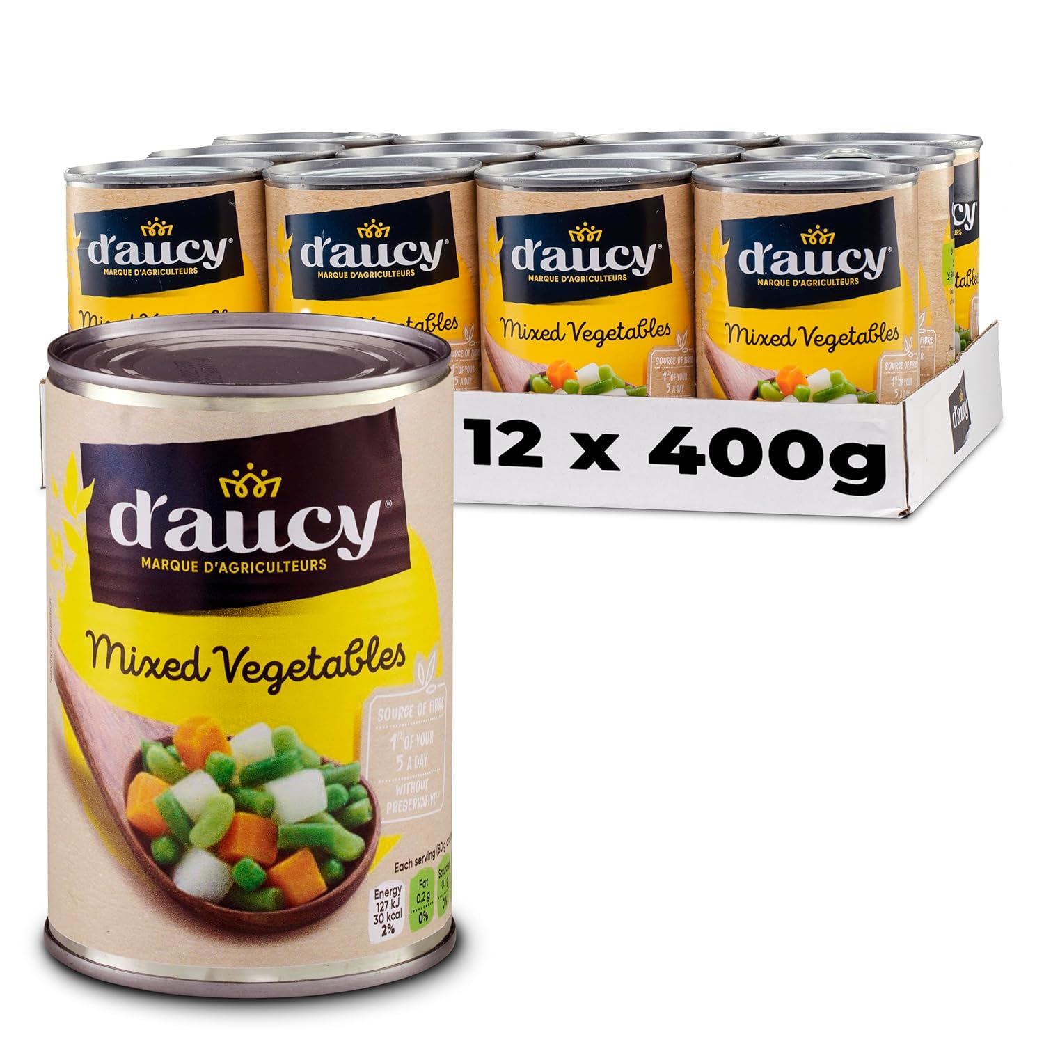 D'aucy Mixed Vegetables 400 g (Pack of 12)