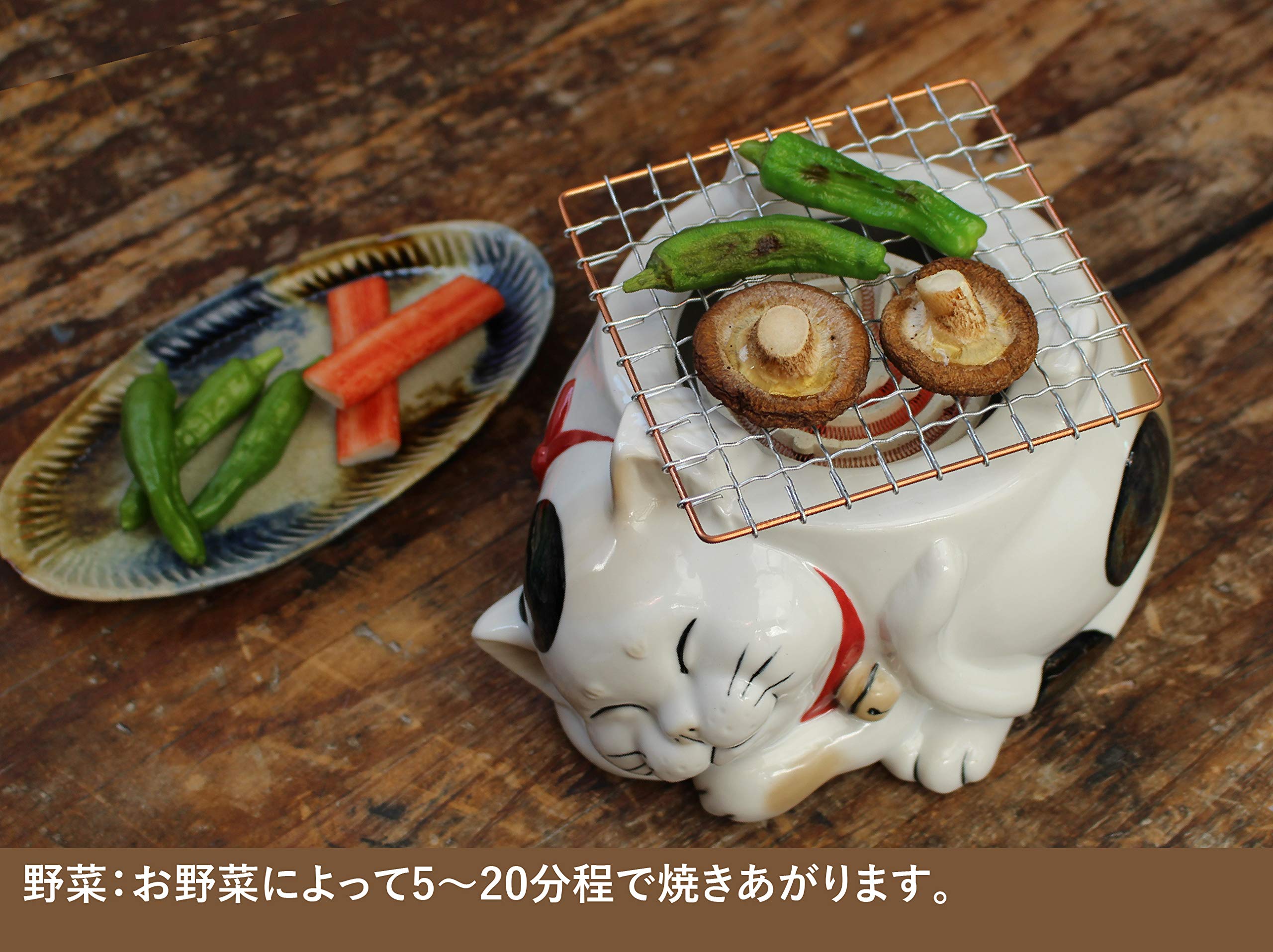 Amazon.co.jp: テーケー名古屋人形製陶 陶製電気コンロ ネコ 三毛猫
