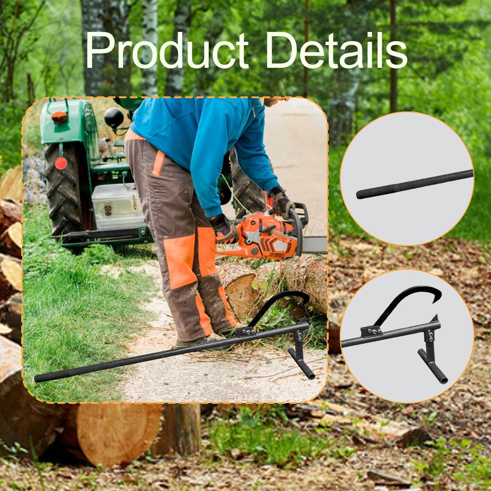 Lumberjack Log Lifter logni rulli di sollevamento e trascinamento dello strumento Struting Strumento Strumento di registrazione