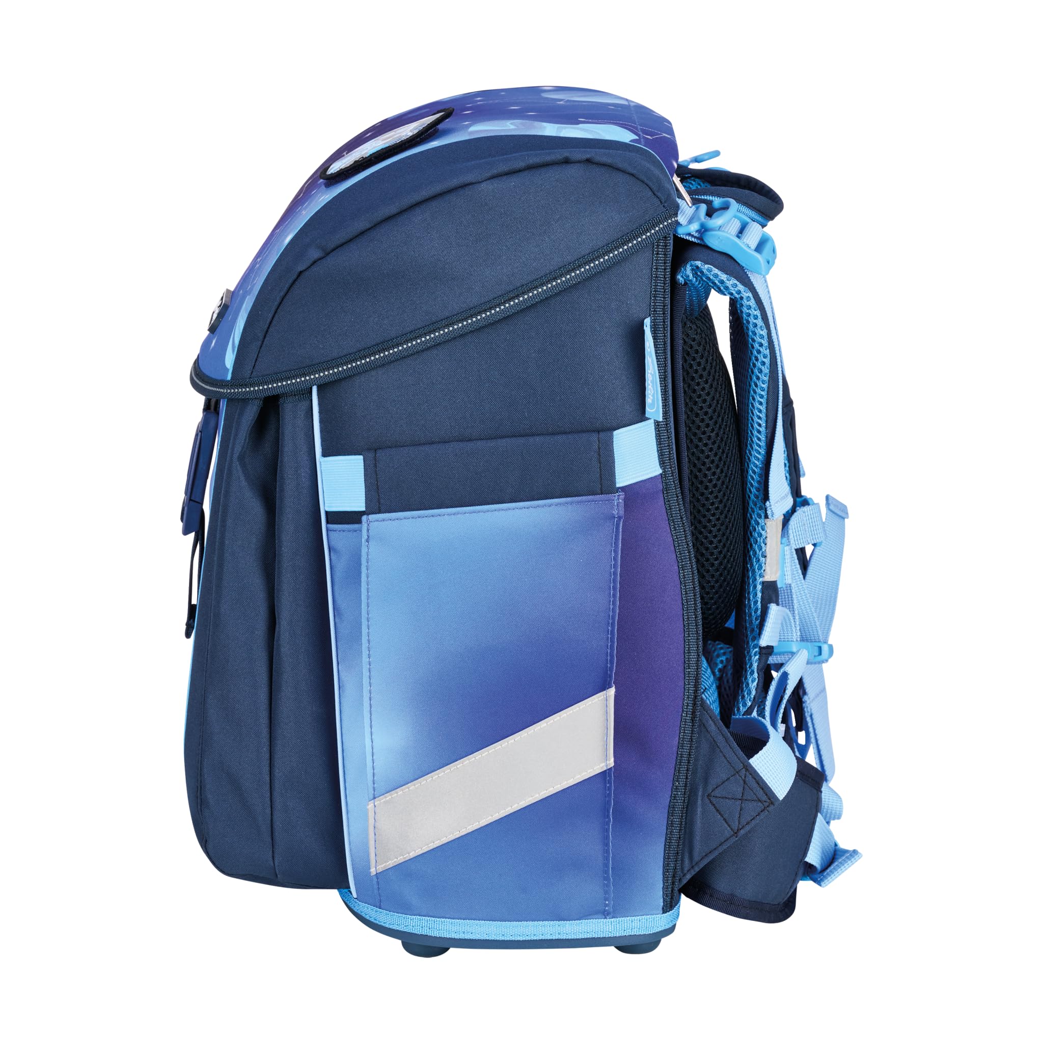 Herlitz FiloActive XL tornister szkolny dla dzieci, uniseks, niebieski, niebieski, 32 x 39 x 28 cm, 21l