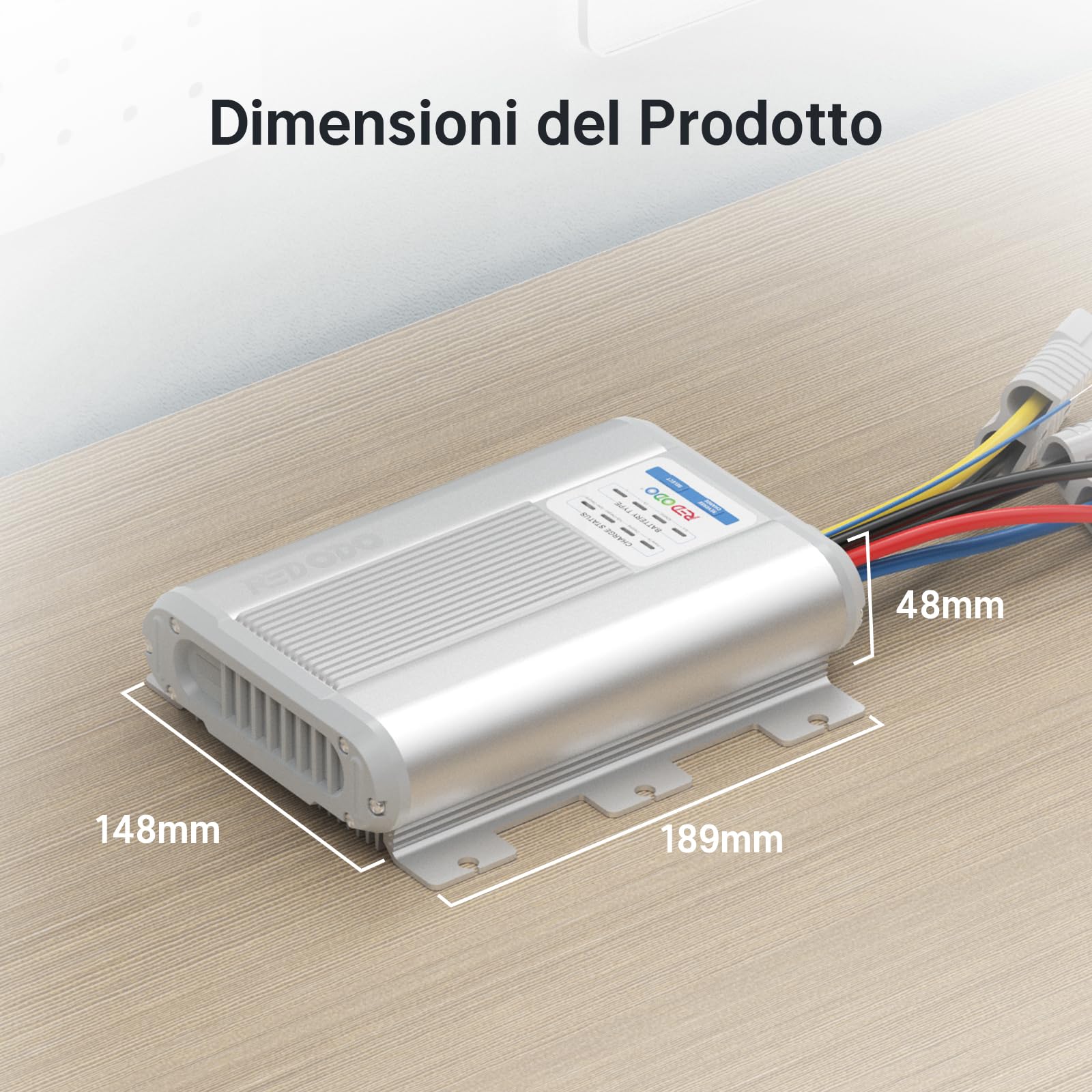 Redodo Caricabatterie DC DC 12V 40A con MPPT Integrato, Booster di Carica 12V LiFePO4 per Camper e Seconda Batteria, Compatibile con Alternatore Smart, AGM, Gel, Piombo