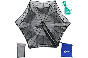 Drasry Fish Net Trap for Minnow, Crab, Crayfish, Crawdad, Shrimp