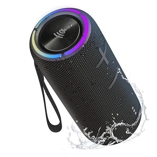 Portable Bluetooth Speaker, 30W 360° Surround Sound IPX7 Waterproof Wireless