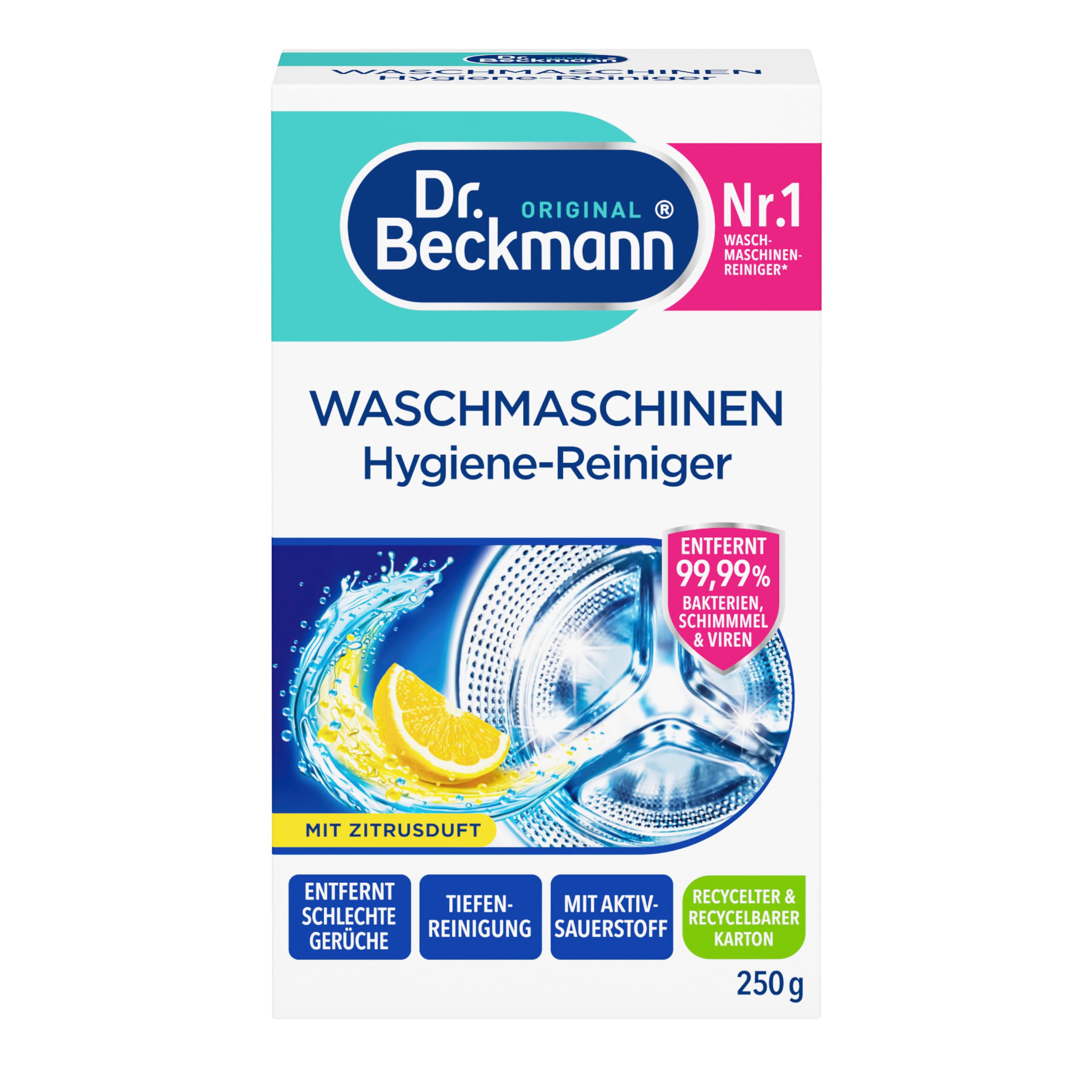 Dr. Beckmann Waschmaschinen-Reiniger | Gegen Bakterien & Gerüche |250g