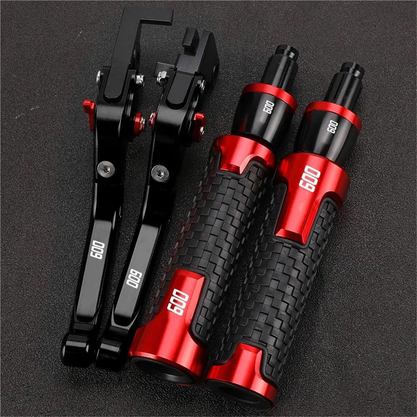 TGVSELPJ Motorcycle Part Motorcycle Handle Bar Extendable Folding Brake Clutch Lever Handlebar for H-onda CBR600F CBR 600F CBR600 F 1991-2007(Red 1)