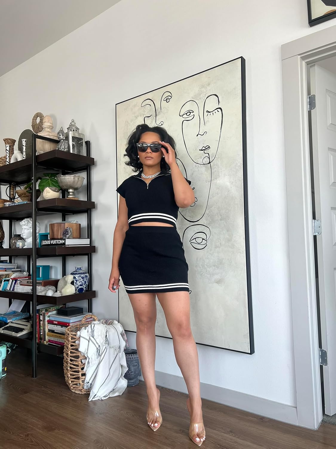 VISOONE Oversized Square Flat Top Sunglasses Women Men Retro Trendy Fashion Accessories UV400 Protection Shades Alba - Image 3