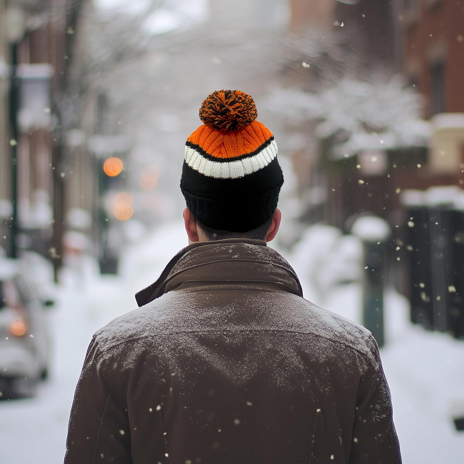 Football City Beanie 2025 Fashion Knit Pom-Pom Hat Soft Headwear Cuffed Winter Hat Sport Fans Gift for Men Women Kids - Image 4