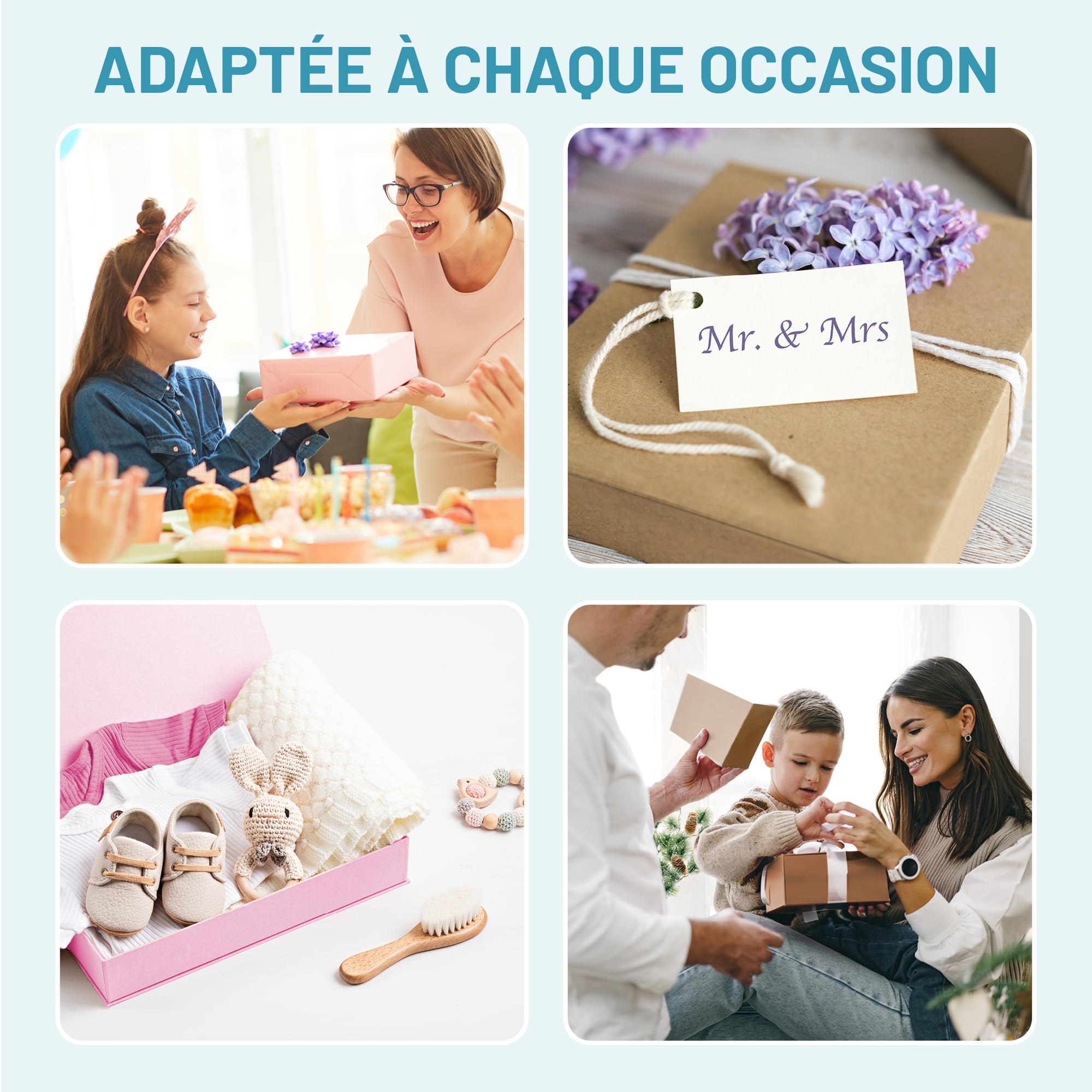 Boîte Cadeau avec Couvercle - 31x22x5 cm - Coffret Carton avec Fermeture Magnétique - Idéal pour Anniversaire, Mariage, Noël, Naissance - Emballage en blanc pour Présent - Pack de 10