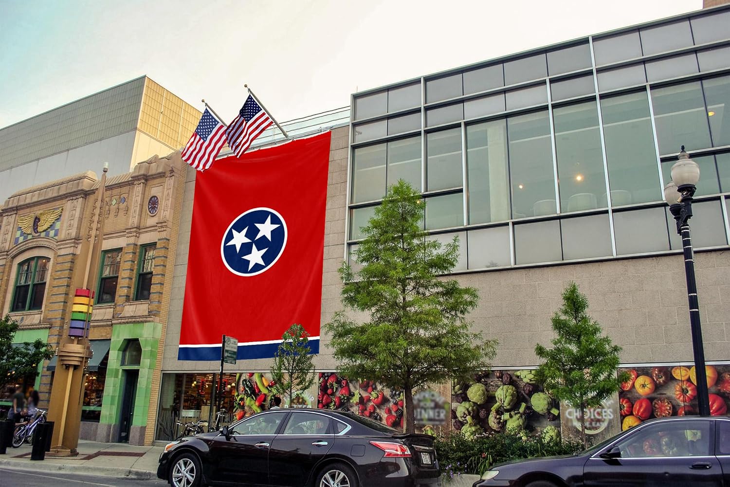 Tennessee State Extra Large Flag 10x15FT TN Giant Flag Polyester Vivid Color Fade Resistant With 5 Brass Grommets For Tennessee Themed Festival Events Party Decoration Indoor Outdoor(TN, 10x15FT)