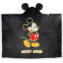 Hallmark Disney Mickey Mouse Hooded Blanket with Mouse Ears 70" x 65"