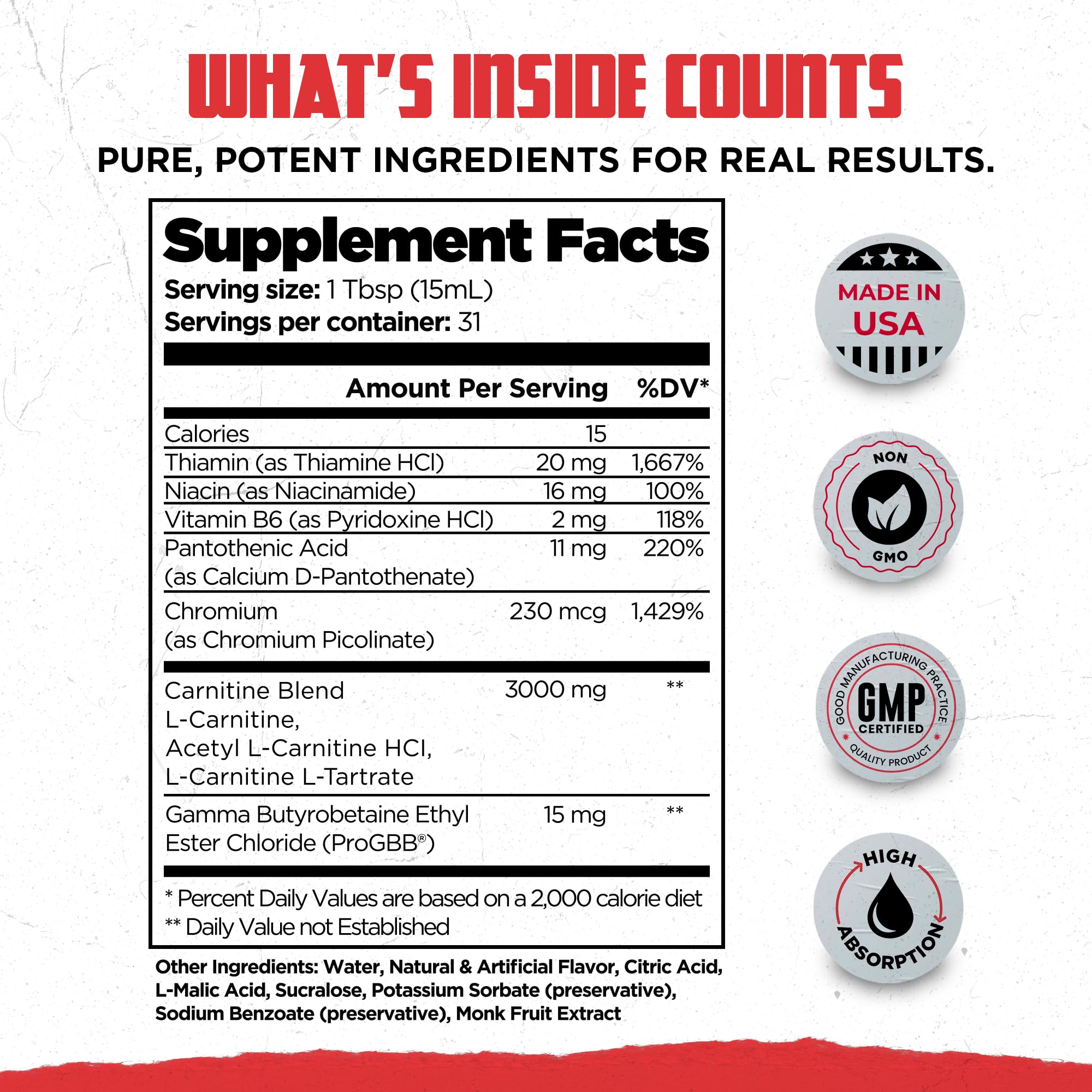 Old School Labs 4-in-1 Liquid L-Carnitine 3000 Plus for Energy & Metabolism — Amazon image 4