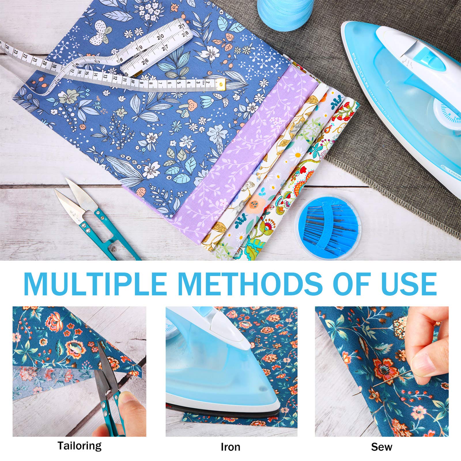 50 Stücke Fabric Cotton Patchwork 8 x 8 Zoll Blumen Patchwork Bündel Baumwolle Stoff Quadrate für DIY Nähen Scrapbooking Zubehör