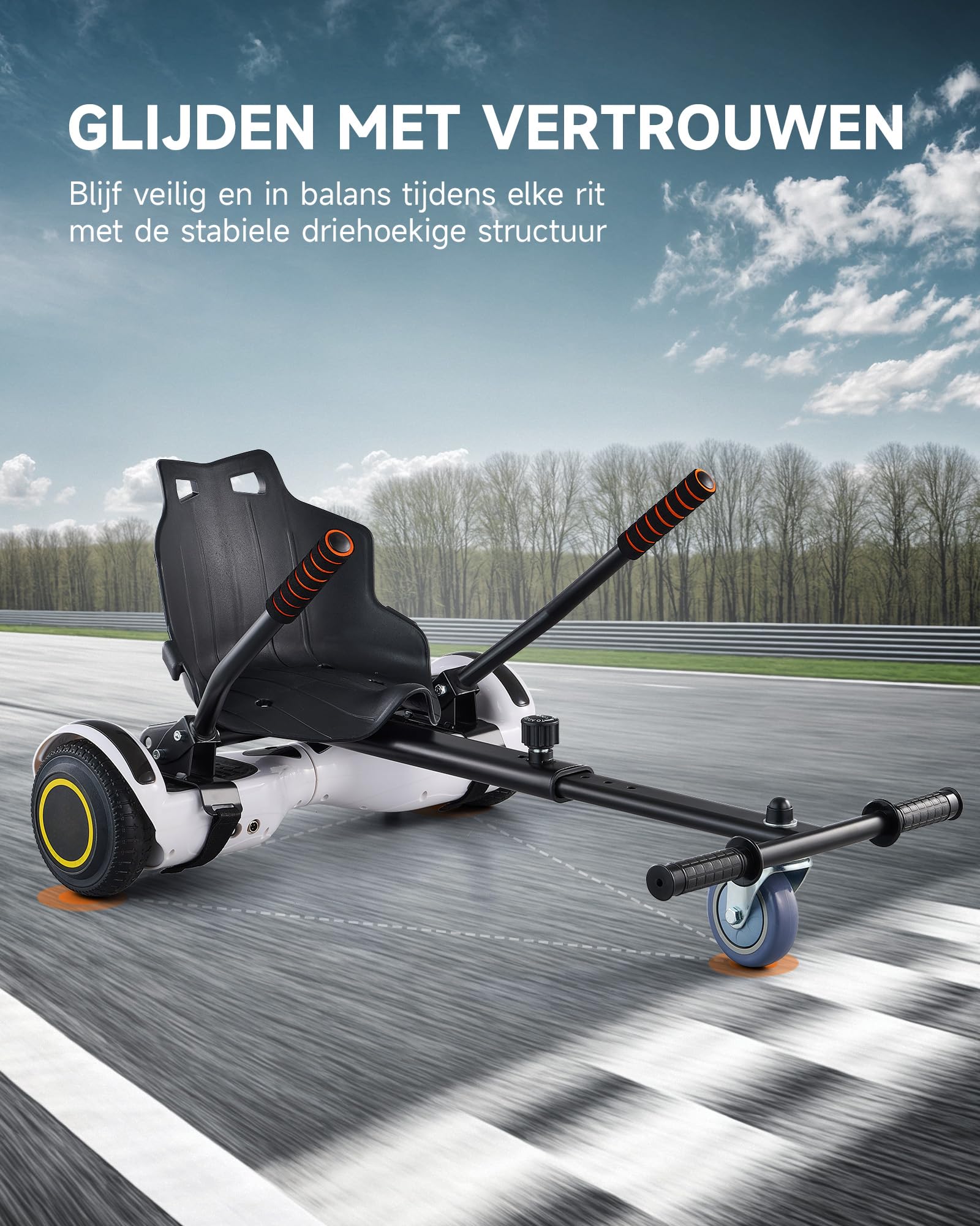 Elektromos Hoverboard GoKart Szett Lengéscsillapítókkal, 6.5 colos, Regular HipHop PRO, Standard
