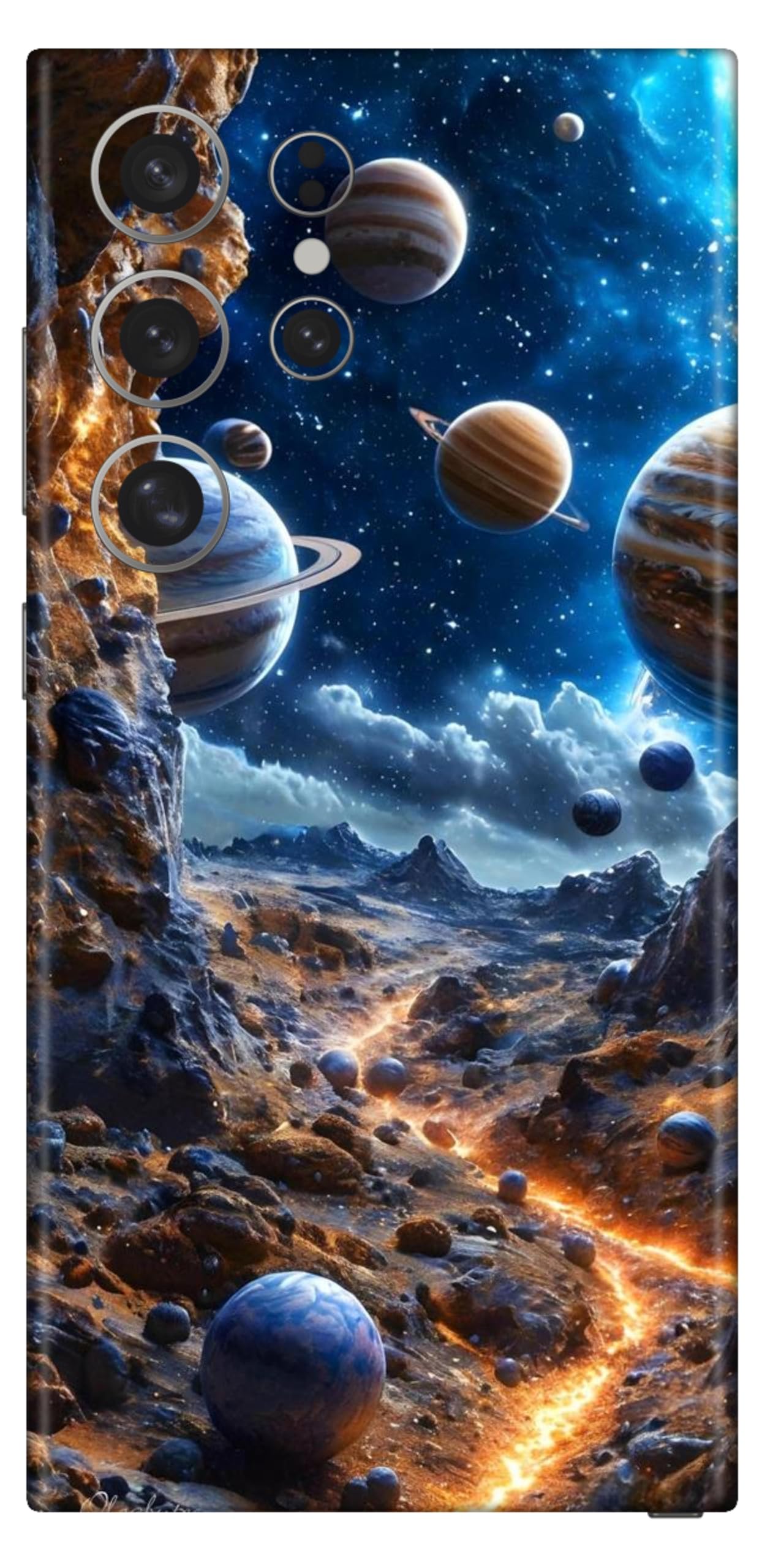 Premium Printed Mobile Back Skin Sticker Compatible for Samsung Galaxy S24 Ultra (5G) with Easy and Self Installation Kit-image-30