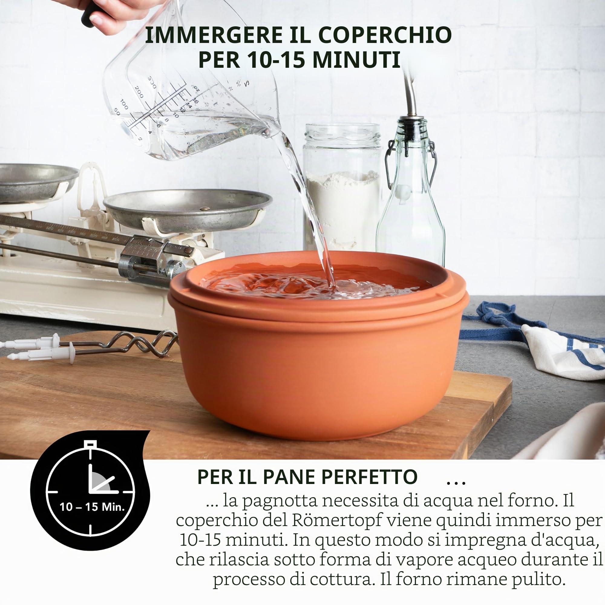 Römertopf Pentola per Pane in Terracotta Ø 23 cm, Terracotta
