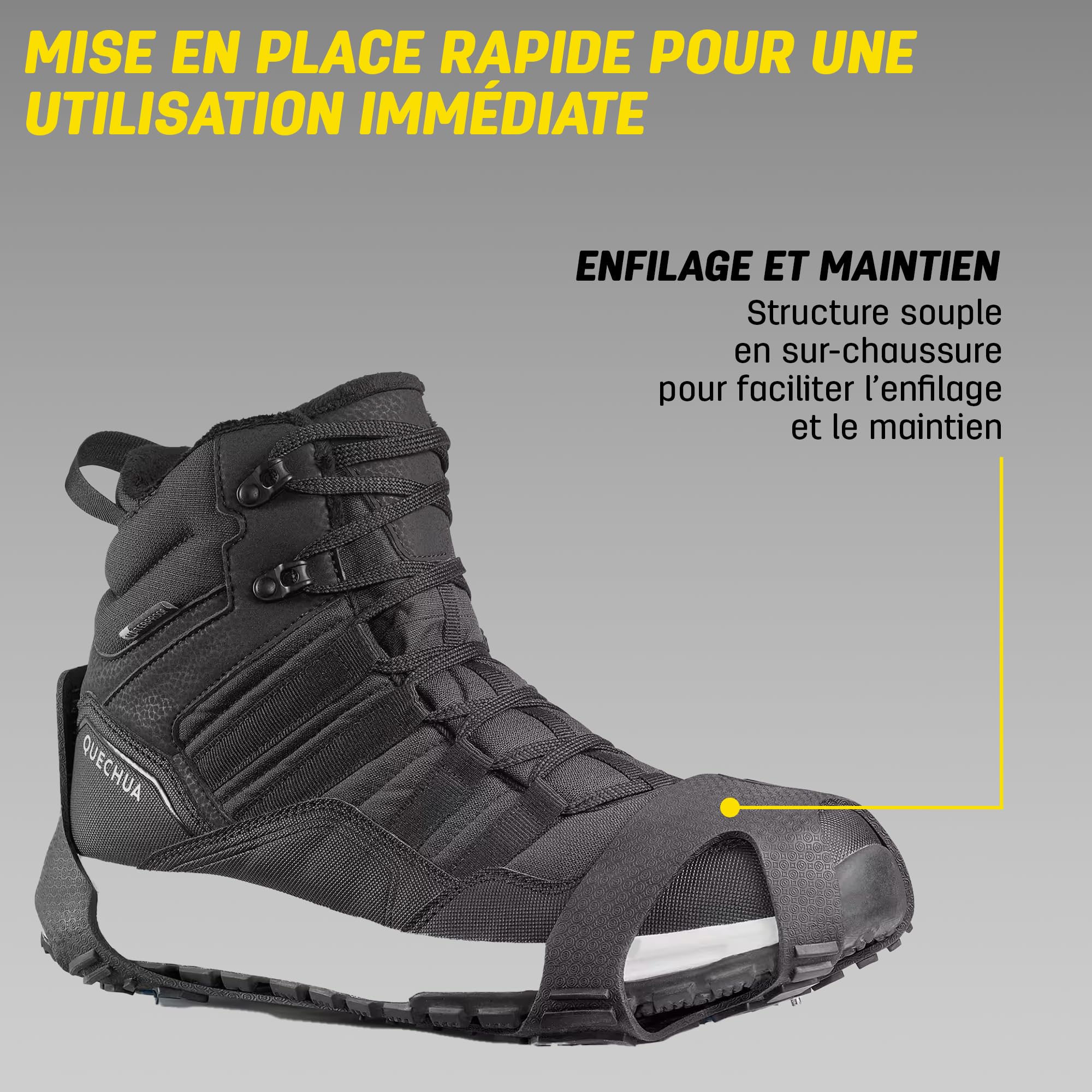 Sidas Crampons à Neige 9 Pointes en Métal Antidérapants pour Glace et Neige Dure