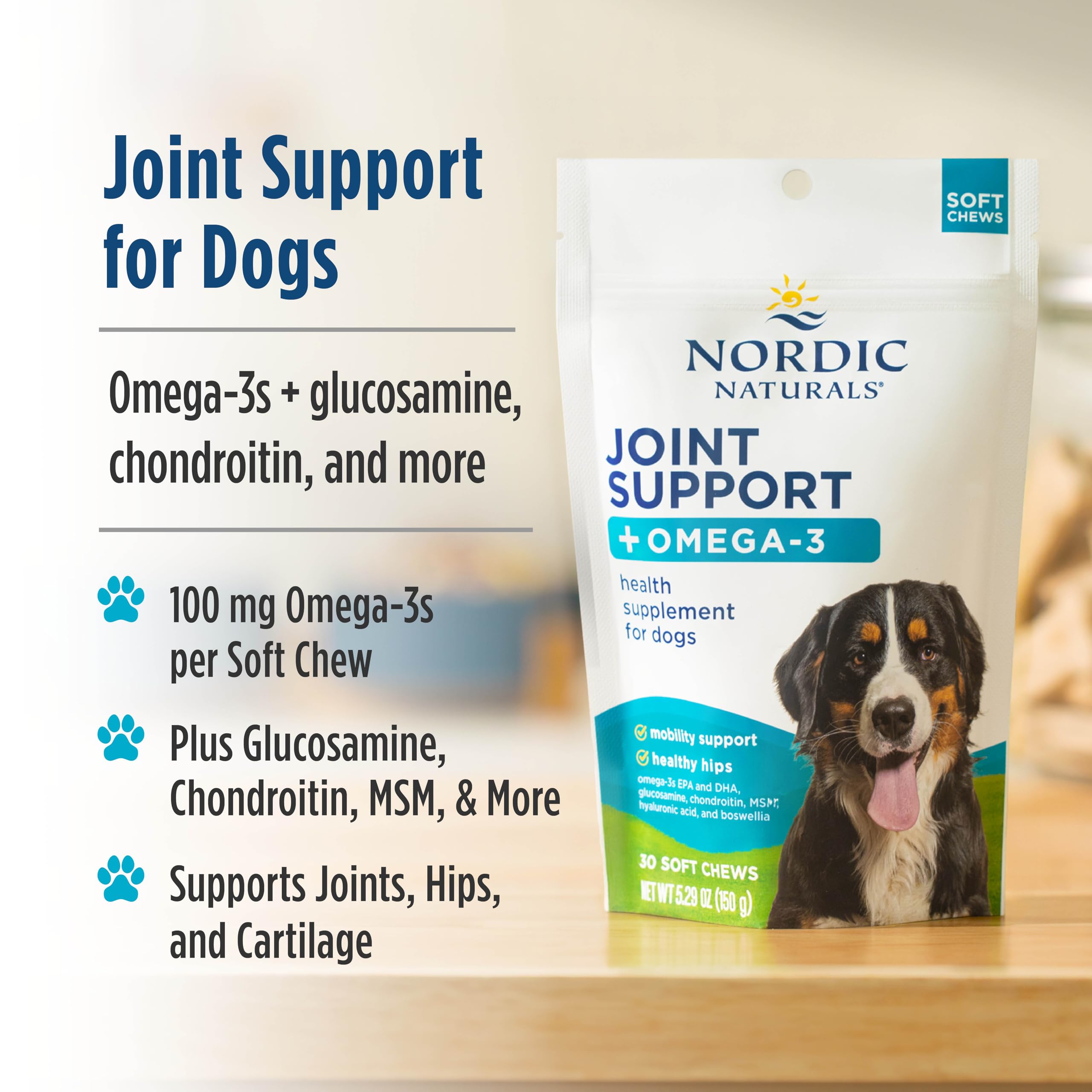 Amazon.com : Nordic Naturals Dog Joint Support Chews, Omega-3, MSM