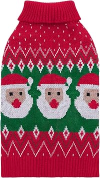 CuteBone Halloween Dog Sweater with Leash Hole for Medium Dogs