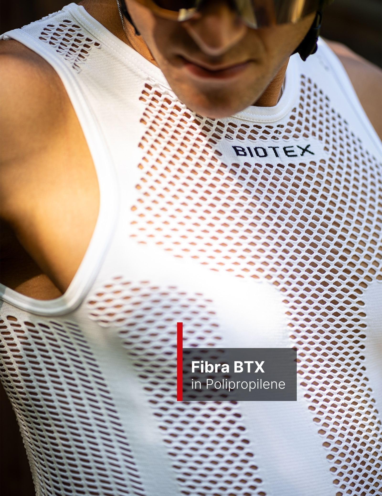 BIOTEX Canotta a Rete Piuma Unisex, Design Senza Cuciture, Traspirante, per Sport e attività all'Aperto