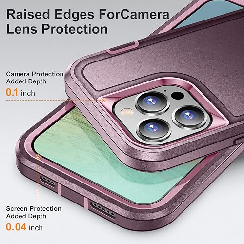 Miniatura 4 de IDweel Funda para iPhone 15 Pro Max con soporte integrado, protección de alta resistencia, absorción de golpes, antiarañazos, delgada, ligera,