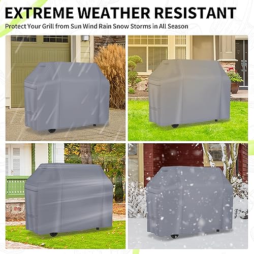 Miniatura 6 de NEXCOVER Funda para parrilla de gas para barbacoa, cubierta impermeable de 58 pulgadas, cubierta de parrilla resistente al aire libre, material