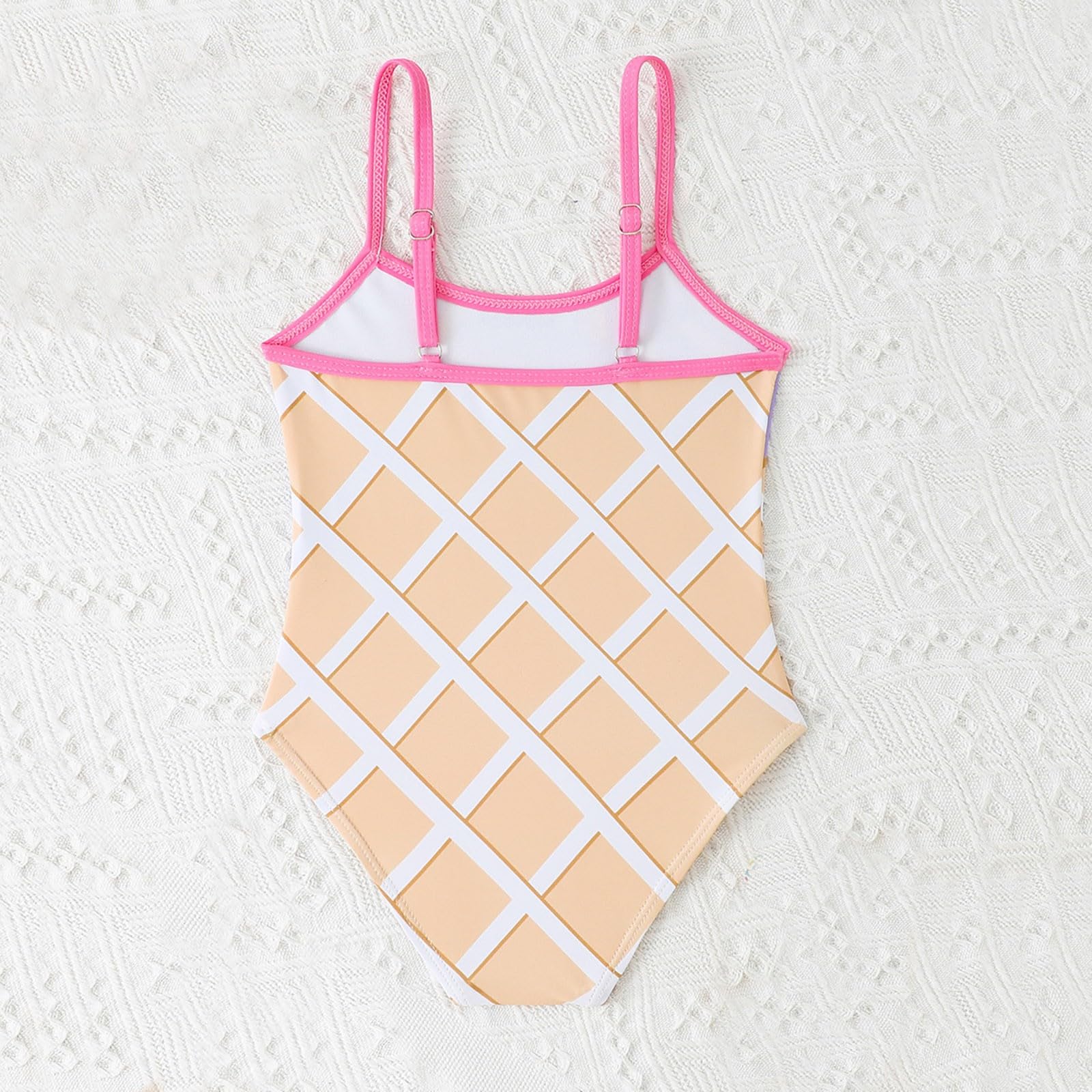 Generisch Bañador para niña Sunny con bonito estampado de flores, ideal para niños pequeños, niños y adolescentes, perfecto para la playa y la piscina en verano.