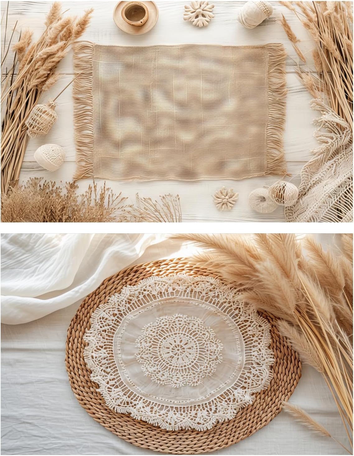 HomeArt Sheet 2 in 1 Product Photography Backdrop 3D Flat Lay Tabletop Double-Sided 20x29 Photo Background PVC Wrinkle Free for Small Products Food, Cosmetics Shoot (Combo 21)