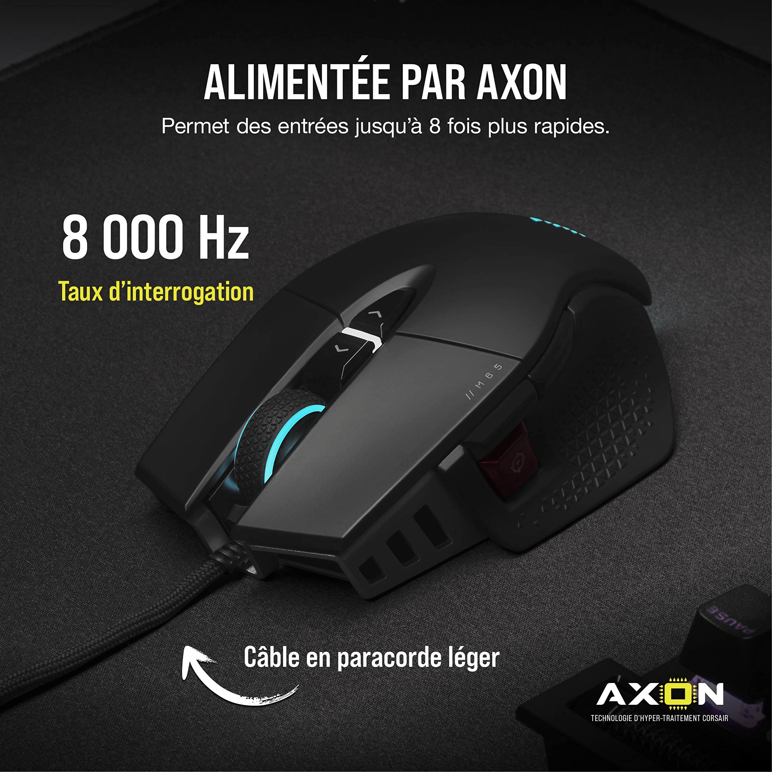 Corsair M65 RGB ULTRA Souris Gaming FPS Personnalisable – Noir