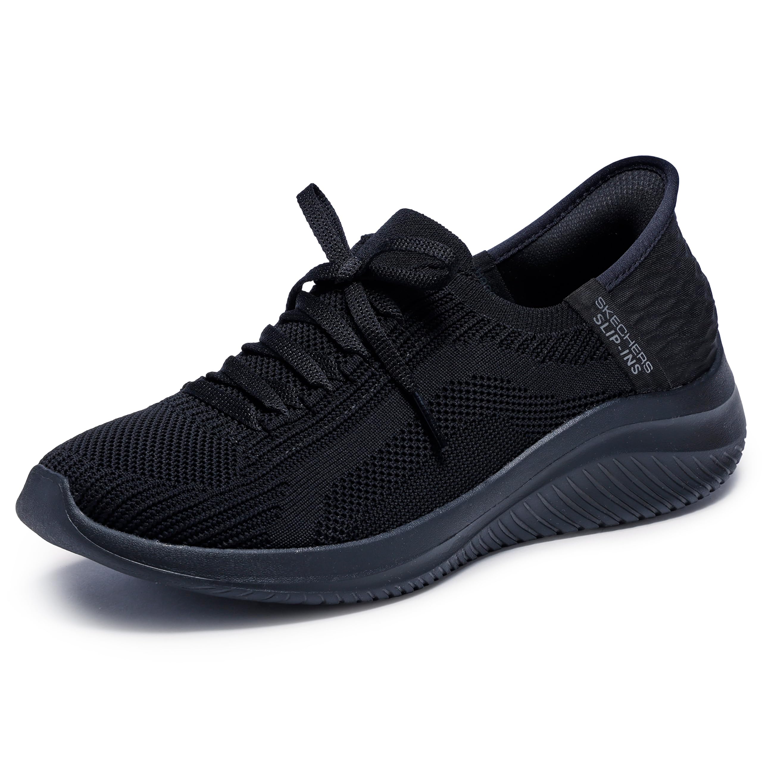 Skechers Damen Ultra Flex 3.0 Brilliant Path Turnschuhe, Black Knit/Trim, 35.5 EU Weit