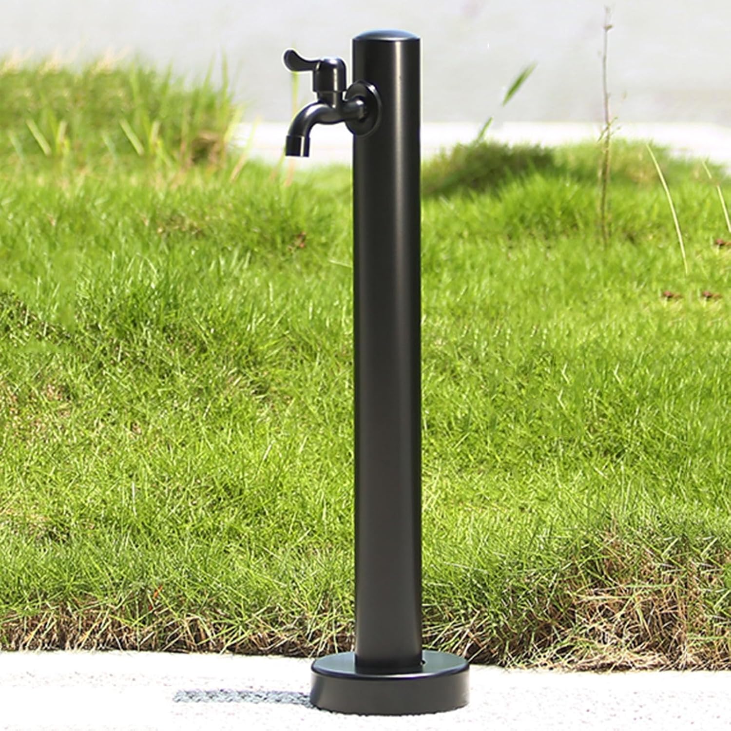 Square Garden Water Column Fountain - Outdoor Hose Stand with Faucet, Detachable Water Dispenser for Patio & Backyard, 1-600mm Hydrant Kit for Garden Decor