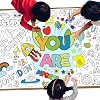 Giant Coloring Poster for Classroom Wall Versatile 31.5X 72 Inches Jumbo Coloring Tablecloth Books Crafts Activities Gifts for Classroom Home Birthday Party Supplies FavorPositive