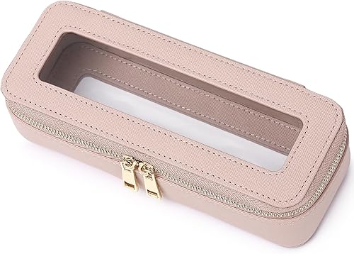 Miniatura 8 de Pinkmik Bolsa de maquillaje transparente, bolsa de cepillo portátil, estuche de cosméticos de viaje transparente, bolsa de maquillaje con cremallera