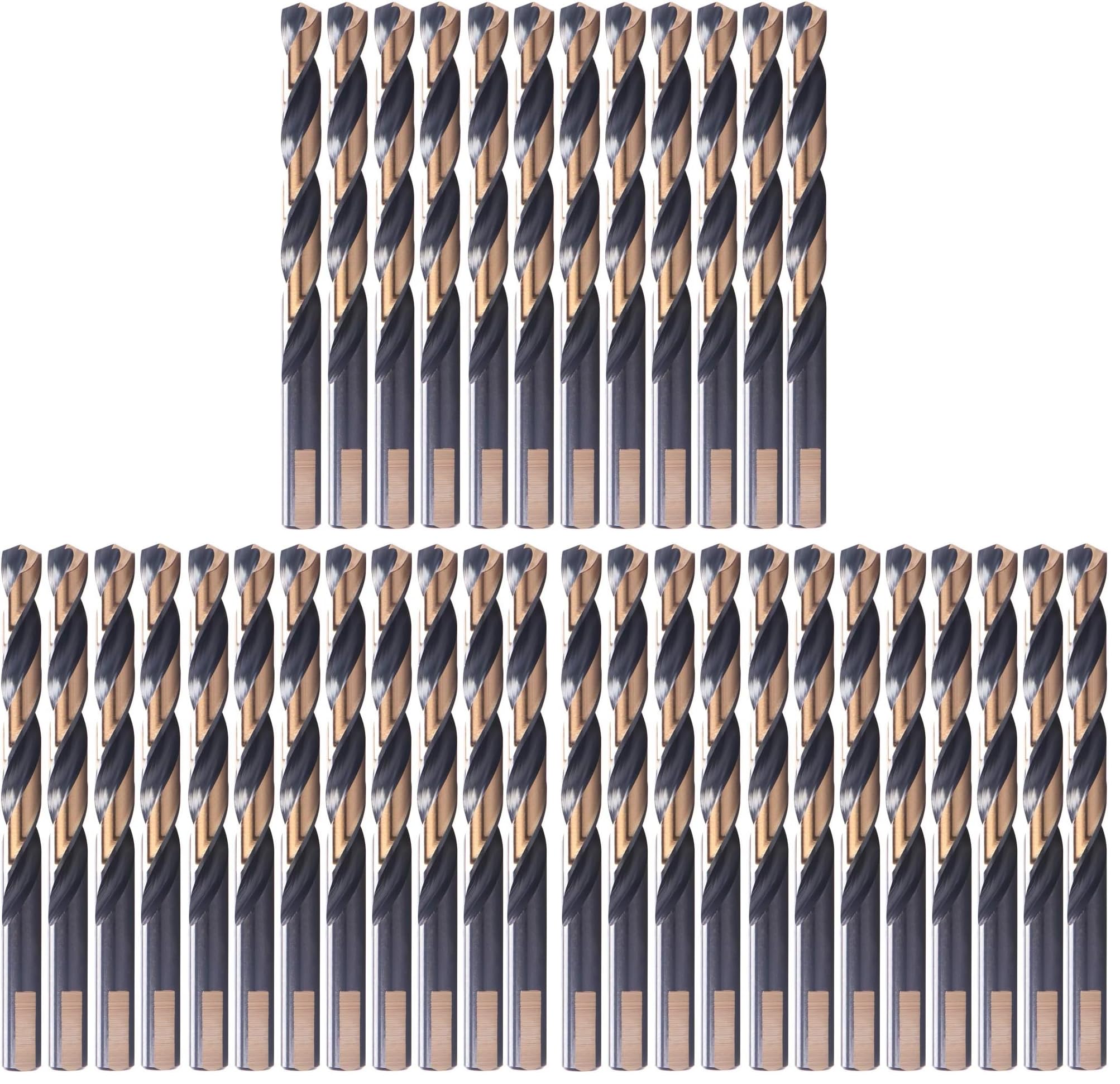 Black & Gold Drill Bits - 12 Pack 17/64" -5 Black & Gold Drill Bits - 12 Pack 17/64" -5