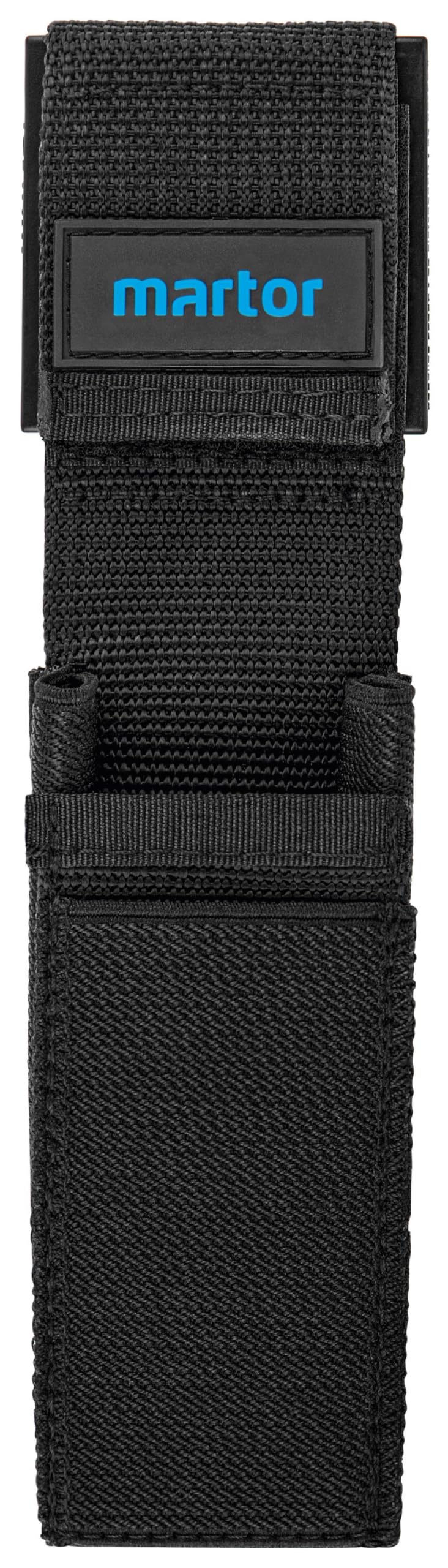 MARTOR GÜRTELTASCHE für Cuttermesser, Tasche Mit Fächern Für Sicherheitsmesser/Stift/Schere, Mit Clip & Klettverschluss, Nylon, Schwarz