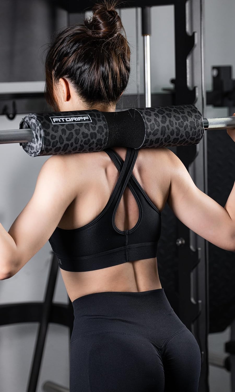 Fitgriff® Barbell Hip Thrust Pad for Squats, Lunges & Glute Bridges – Weightlifting Cushion for Neck & Shoulder Protection – Fits Olympic & Standard Bars