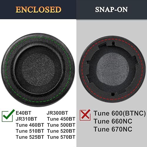 Miniatura 3 de SOULWIT Almohadillas de repuesto para JBL Tune 450BT (T450BT)Tune 460BT (T460BT)Tune 500BT (T500BT)Tune 510BTTune 520BT, almohadillas para orejas