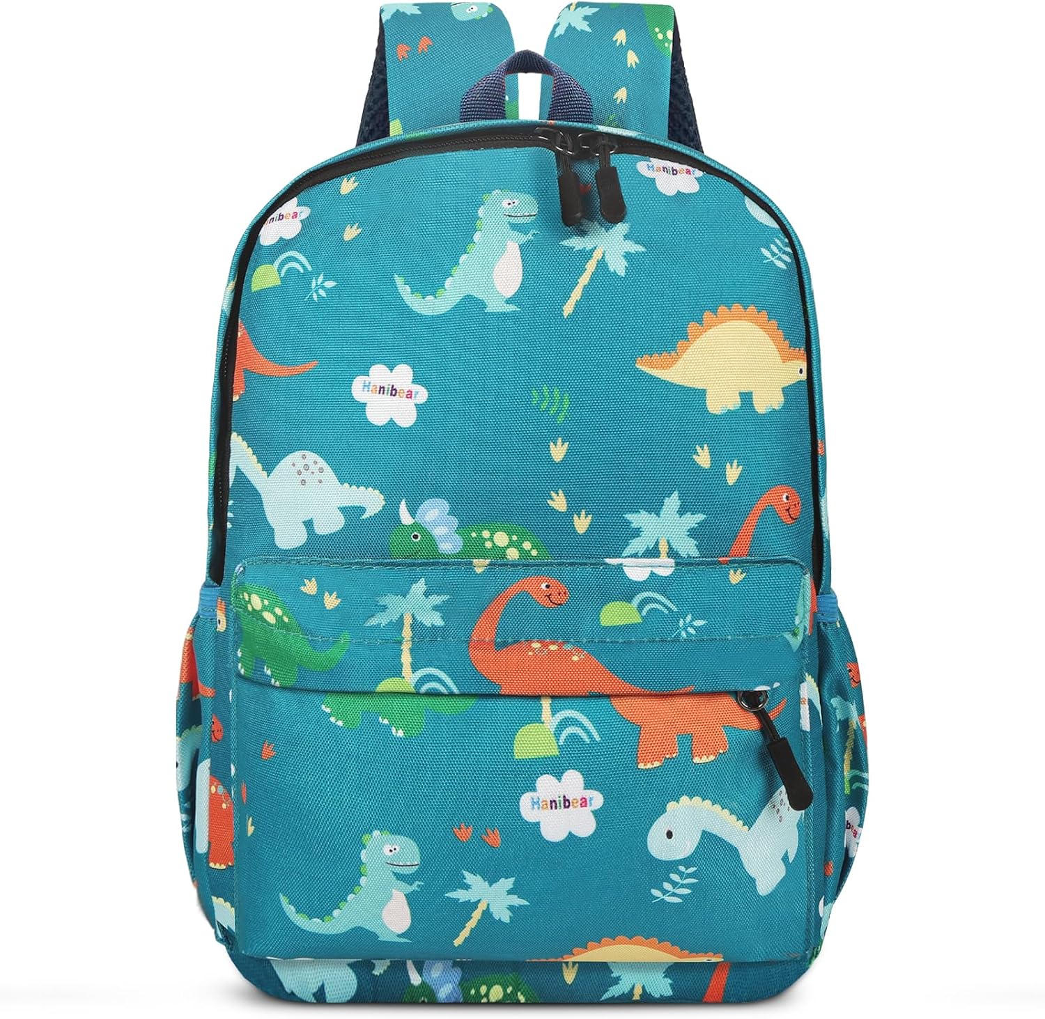 Mini Zaino Per Bambini Con Dinosauro - 3-6 Anni - Blu Scuro - Nylon Impermeabile Leggero 23x10x33 Cm
