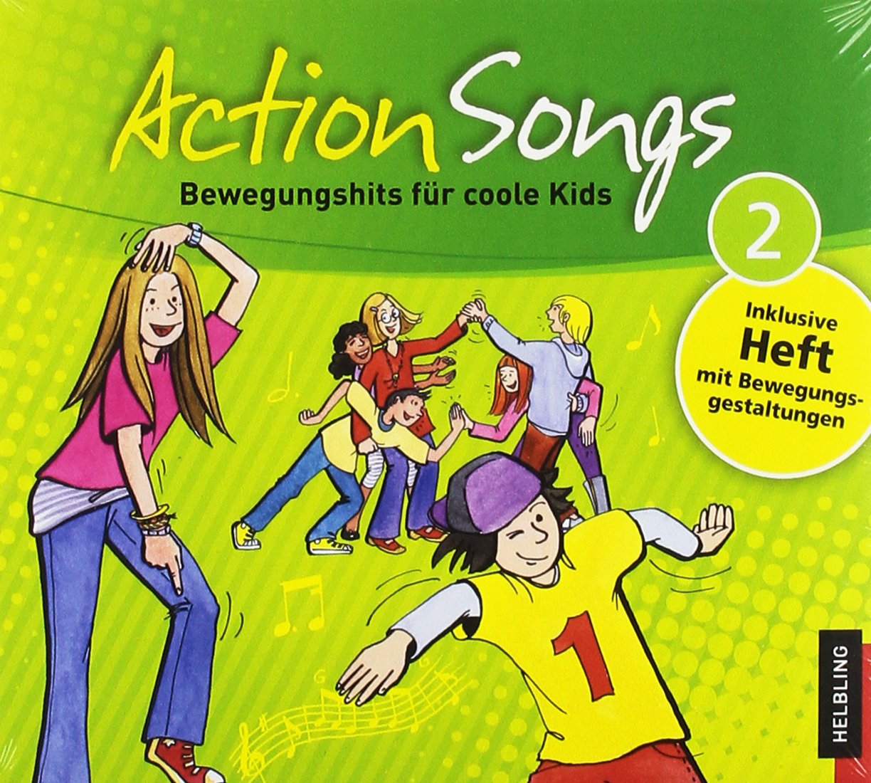 Action Songs, ermässigtes Paketangebot: Buch + 2 Audio-CDs: 111 Bewegungslieder für coole Kids. Inklusive DVD mit Videos