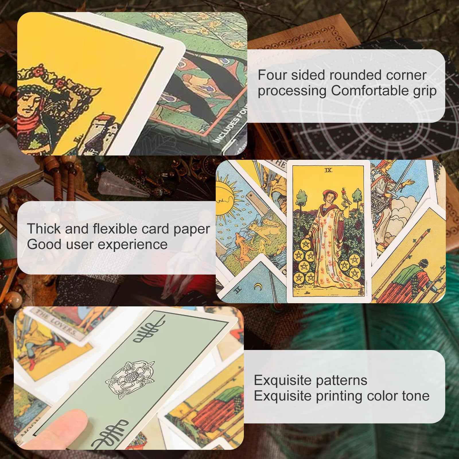 Tarocchi,Tarocchi Adatti Ai Principianti,Tarocchi Italiani,Tarocchi Marsigliesi,Classici,con Guida,Mazzo di Tarocchi,Carte Divinazione Tradizionali Tavolo,per Gioco Festa E Festival,Riunioni di Amici
