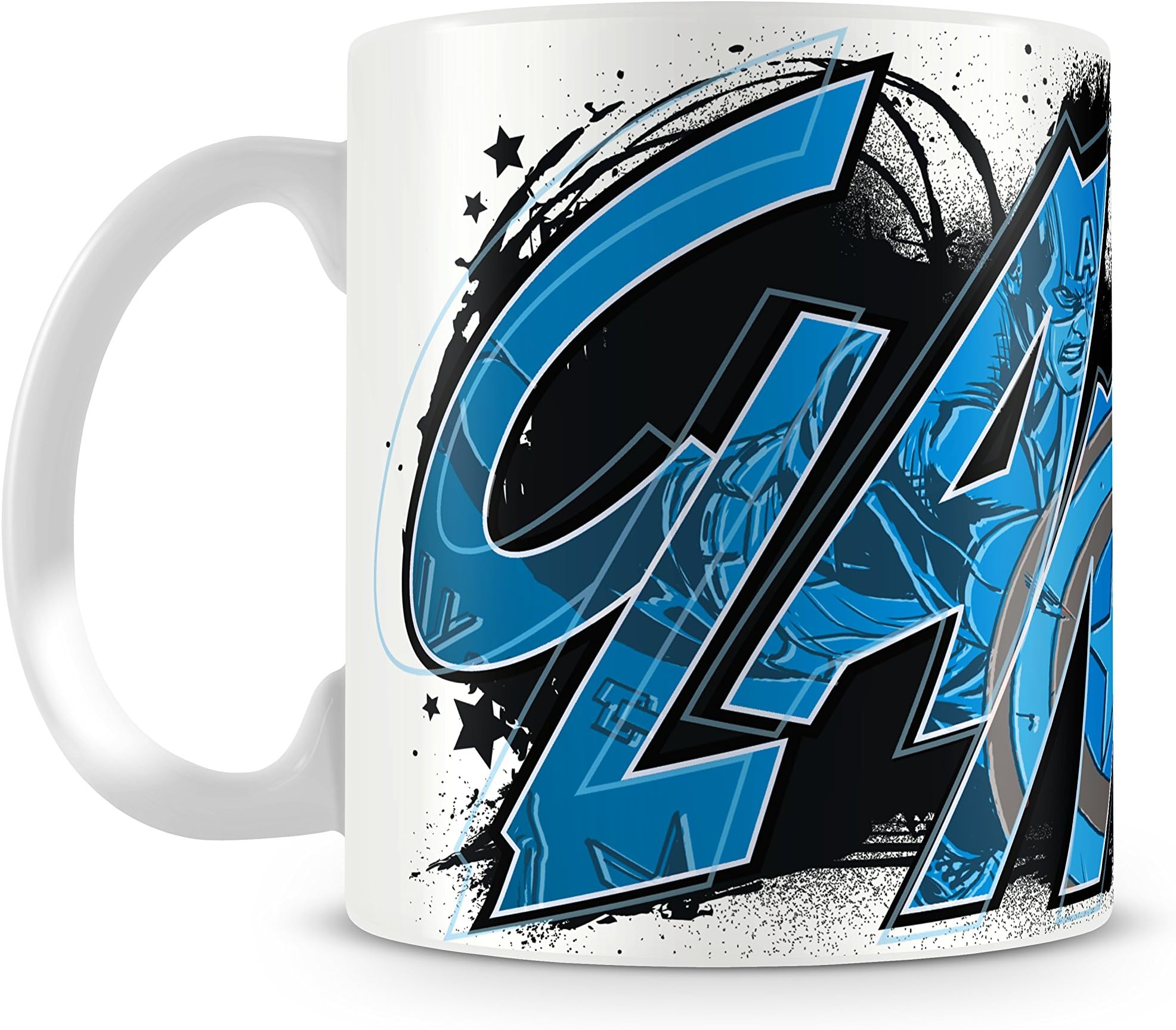Marvel 'Avengers Assemble - Clang' Officially Licensed Round Ceramic Mug (8 cm x 8 cm x 9.5)