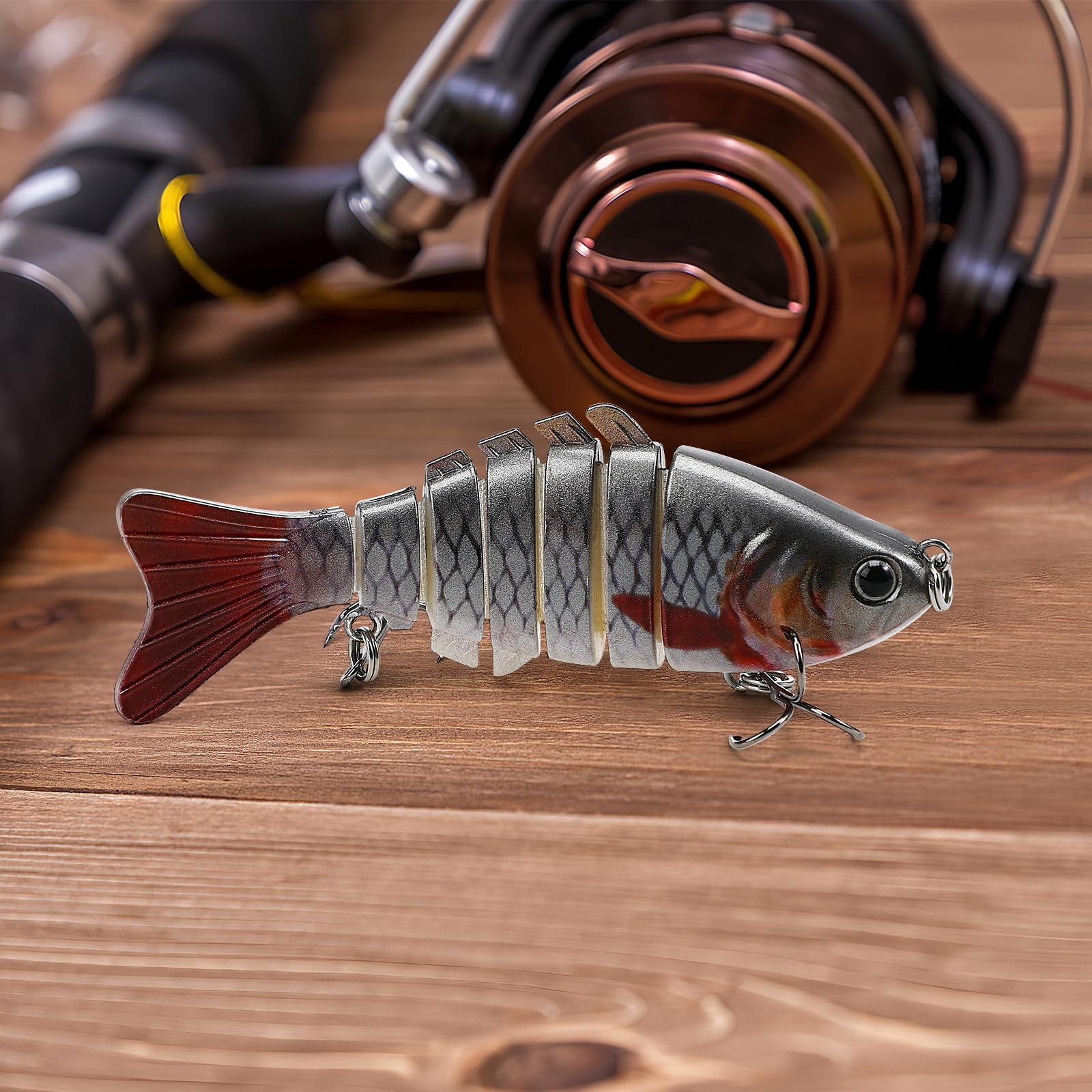 Amazon.com : LIOOBO 10cm Bass Fishing High Simulation Hooks for