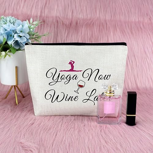 Miniatura 7 de Sfodiary Bolsa de maquillaje para amantes del yoga, regalos de yoga para mujeres, instructoras de yoga, regalo de agradecimiento para profesores,