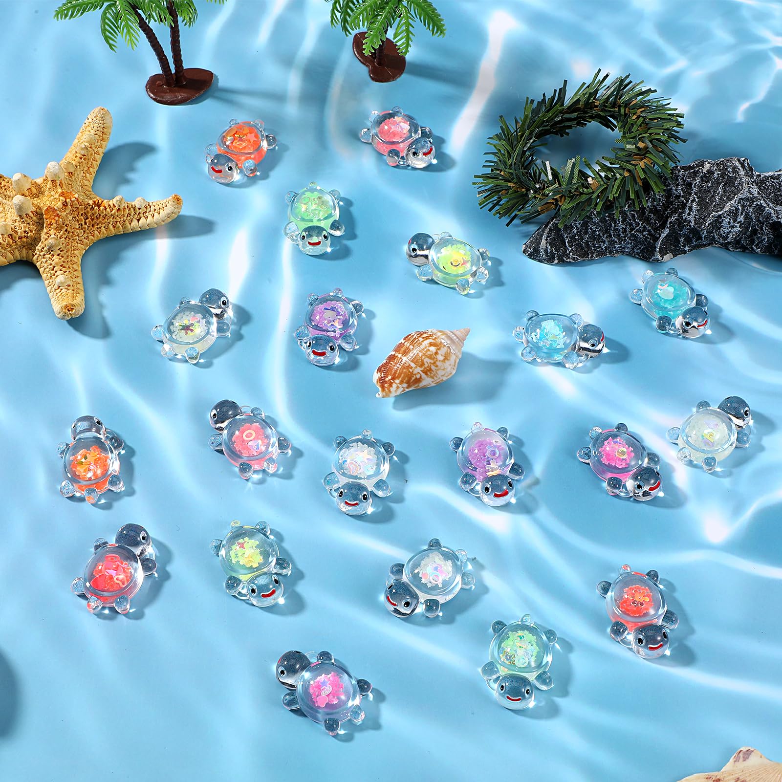 10 Stück Leuchtende Mini-Schildkröten Aus Harz - Magische Deko Für Drinnen & Draußen