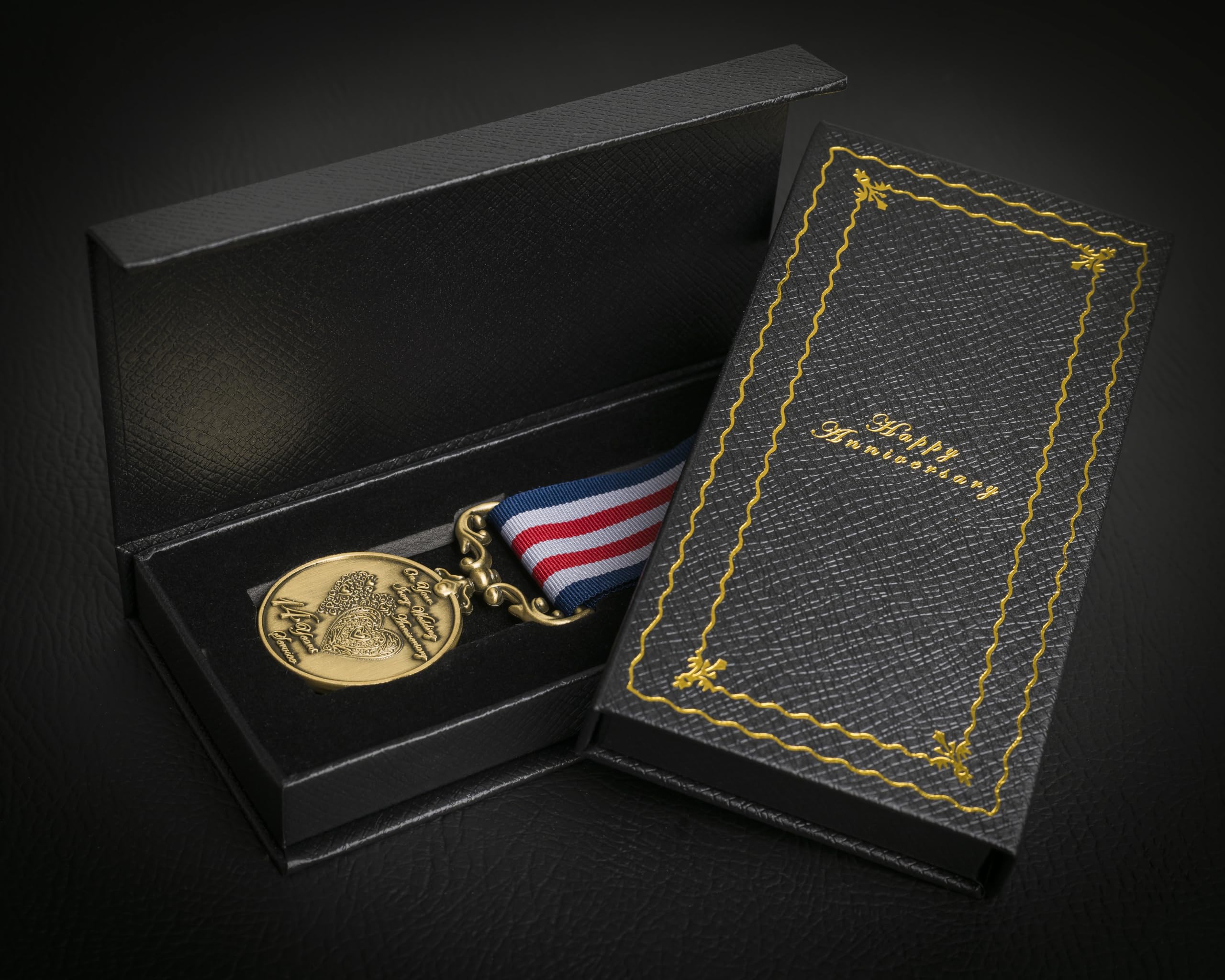 The Commemorative Coin Company Gold Your 14Th Ivory Wedding Anniversary Long Service/Bravery Medal. Box. Gift For Couple Husband/Wife 14 Years Of Marriage