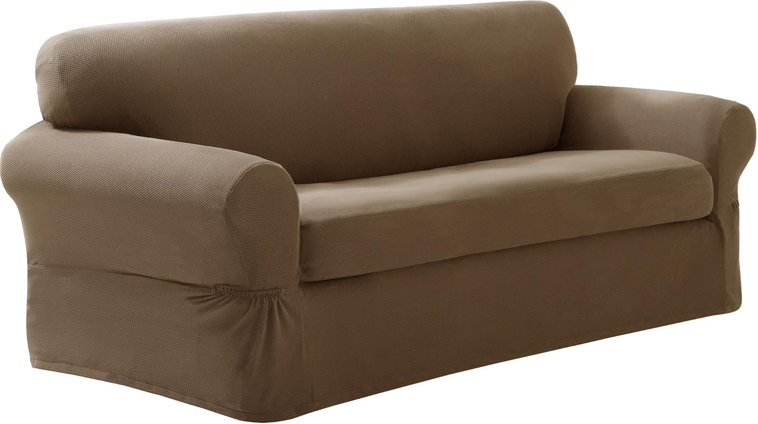MAYTEX Pixel Ultra Soft Stretch Slipcover, 2-Piece Sofa, Sand
