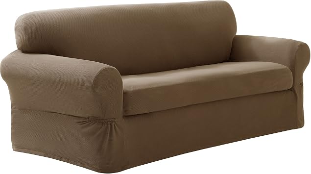 Maytex Pixel Stretch 2-Piece Sofa Slipcover, Sand by MAYTEX
